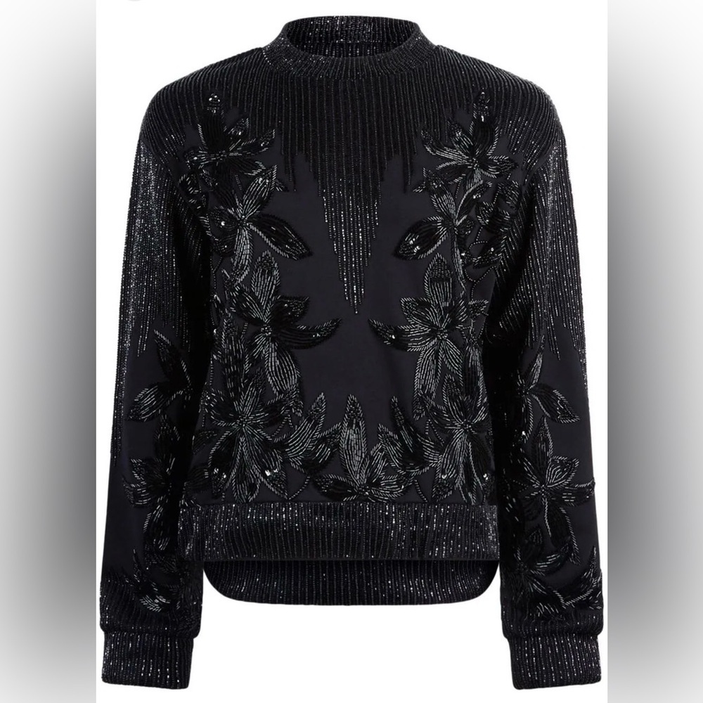 RtA Quiet Luxury Heavy Beaded Embroidered Italian 100% Cotton MSRP $995 NWT